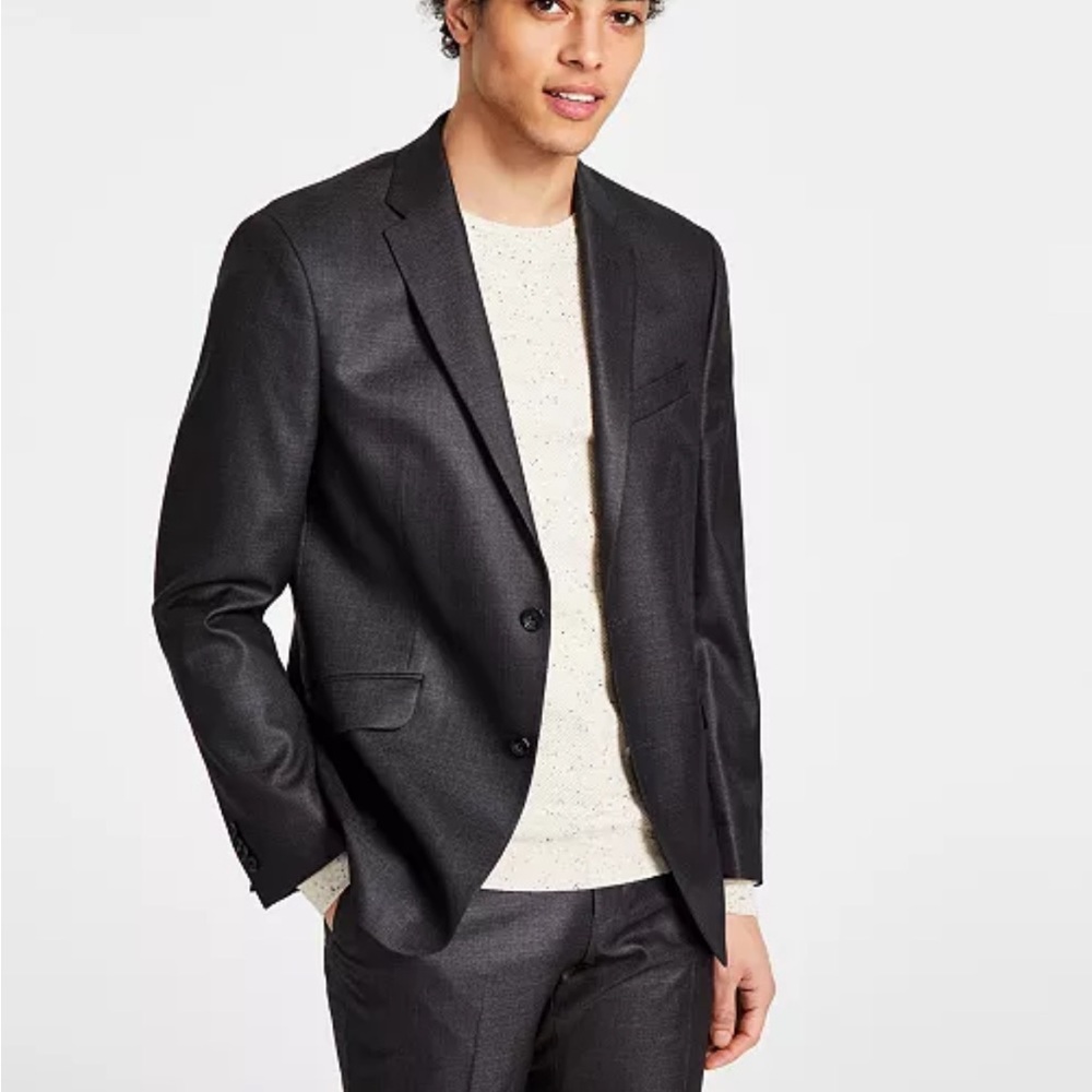 Men's Kenneth Cole Charcoal Suit